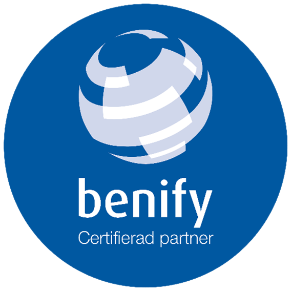 Benify-logotyp, Certifierad partner.